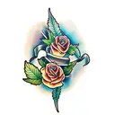 weed tattoo design idea