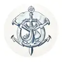 blonde mermaid scallop shell nautical anchor pirate wheel tattoo design idea