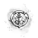 blonde mermaid scallop shell nautical anchor pirate wheel tattoo design idea