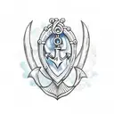 blonde mermaid scallop shell nautical anchor pirate wheel tattoo design idea