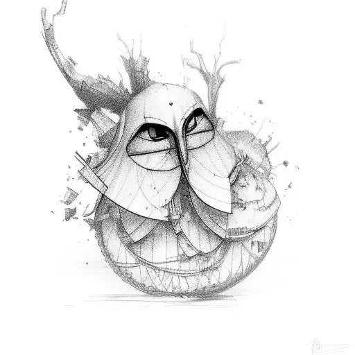 broken heart tattoo design idea