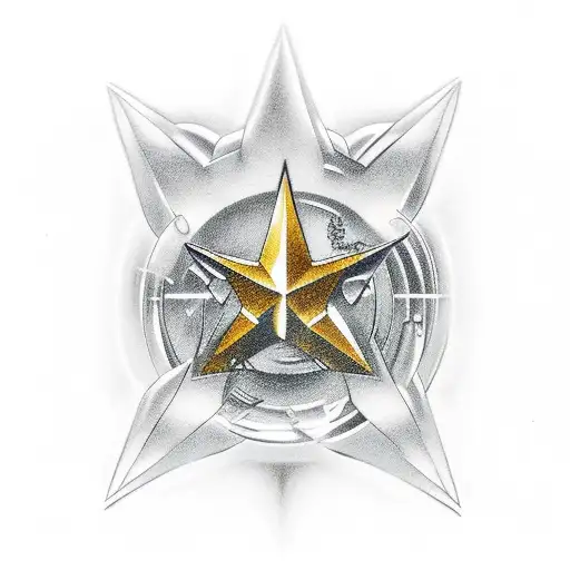 Jotaro Kujo and Star Platinum tattoo design idea