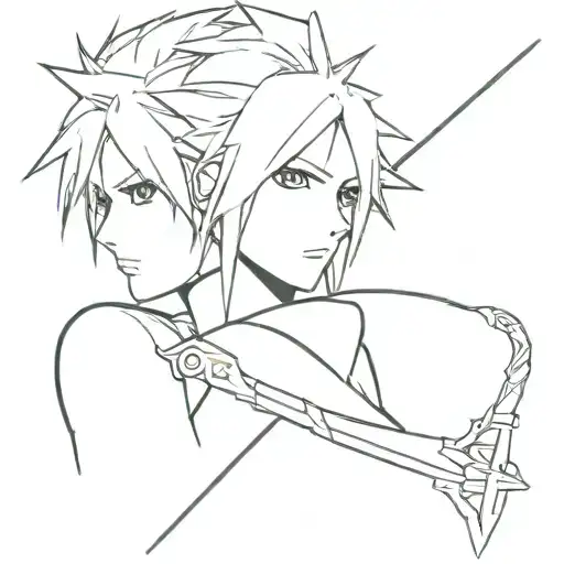 final fantasy 7 tattoo design idea