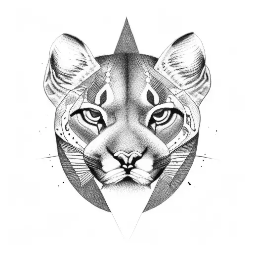 dangerous puma b/w tattoo tattoo design idea