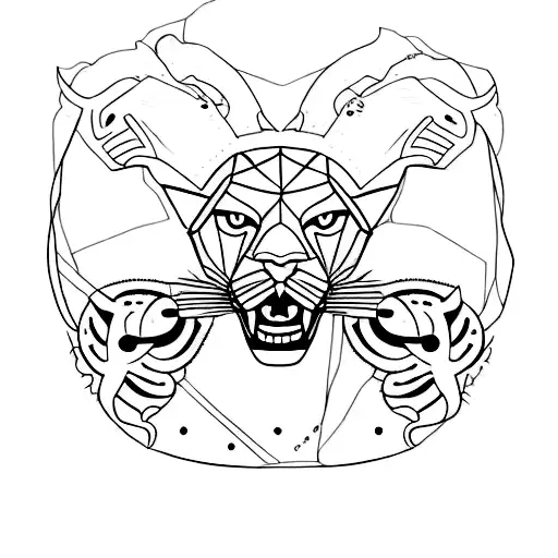 dangerous puma b/w tattoo tattoo design idea