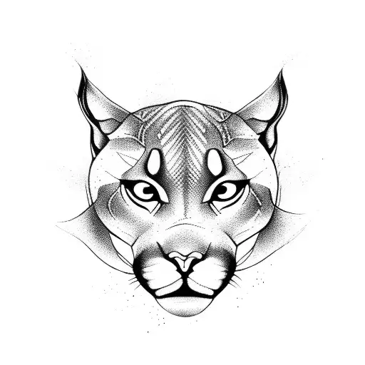 dangerous puma b/w tattoo tattoo design idea