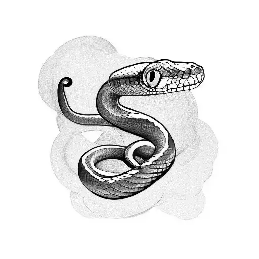 Snake, straight  tattoo design idea