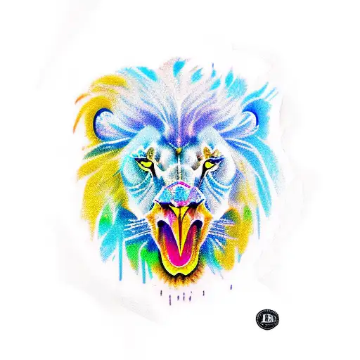 lion and pelican  tattoo design idea