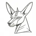egyptian god anubis tattoo design idea