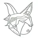 egyptian god anubis tattoo design idea