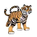 Fierce Tiger tattoo design idea