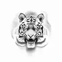 Fierce Tiger tattoo design idea