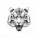 Fierce Tiger tattoo design idea