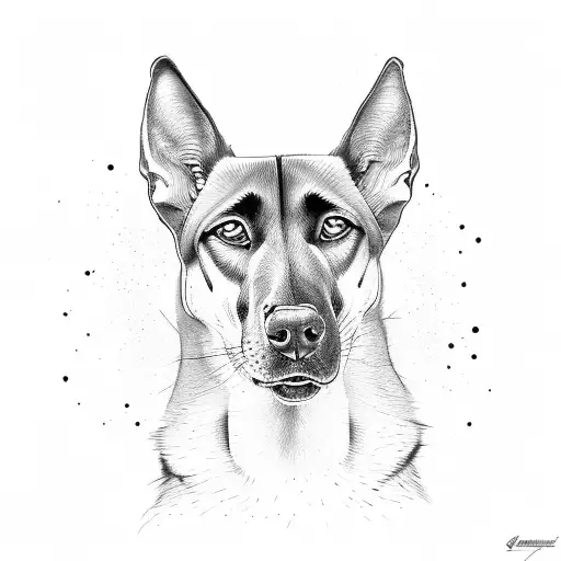 malinois tattoo design idea