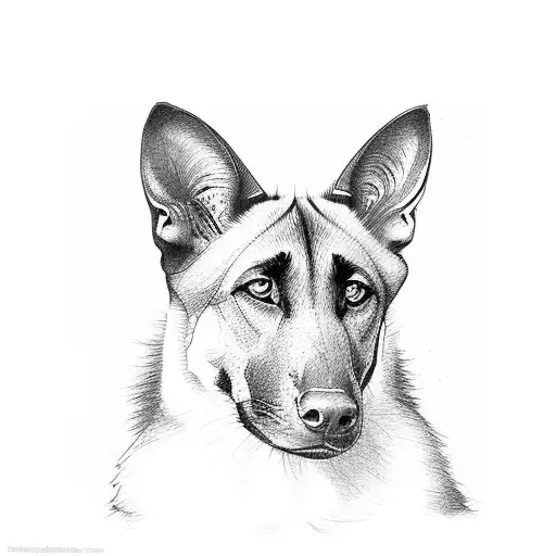 malinois tattoo design idea