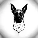 malinois tattoo design idea