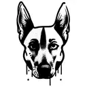 malinois tattoo design idea