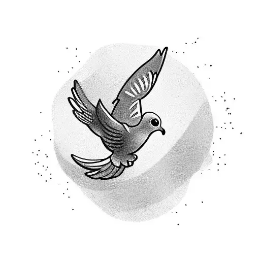 A small dove carrying the Croatian flag in its beak tattoo design idea