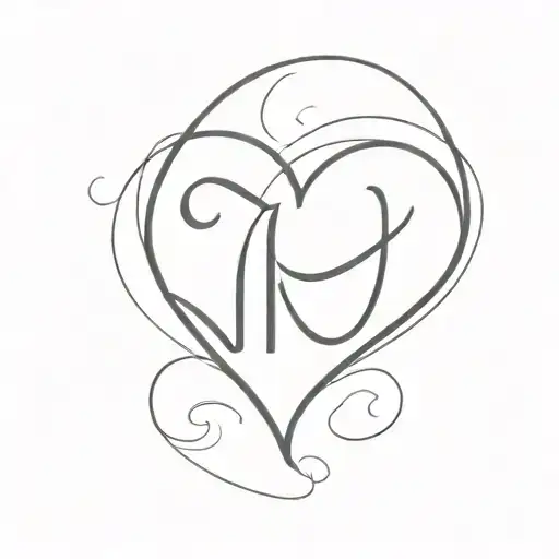 a small line tattoo for wrist, in shape of a heart but also like alphabets M and S. M S are initals of my boyfriend tattoo design idea