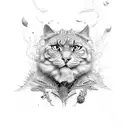 love, hate, depression tattoo design idea