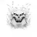 love, hate, depression tattoo design idea