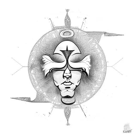 a microrealism version of the falling od icarus, but the image is reflected so there's two icarus" tattoo design idea