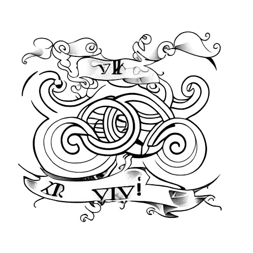 couple tatoo which is thin and includes letters S and V tattoo design idea