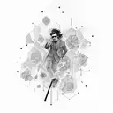 Harry styles inspiration tattoo design idea