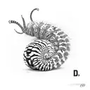 Name Dwayne with caterpillar crawling on the letter D  tattoo design idea
