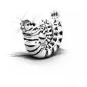 Name Dwayne with caterpillar crawling on the letter D  tattoo design idea