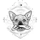  dog bone tattoo design idea