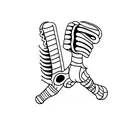  dog bone tattoo design idea