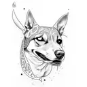 sock with dog bone tattoo design idea