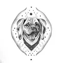 sock with dog bone tattoo design idea