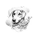 sock with dog bone tattoo design idea