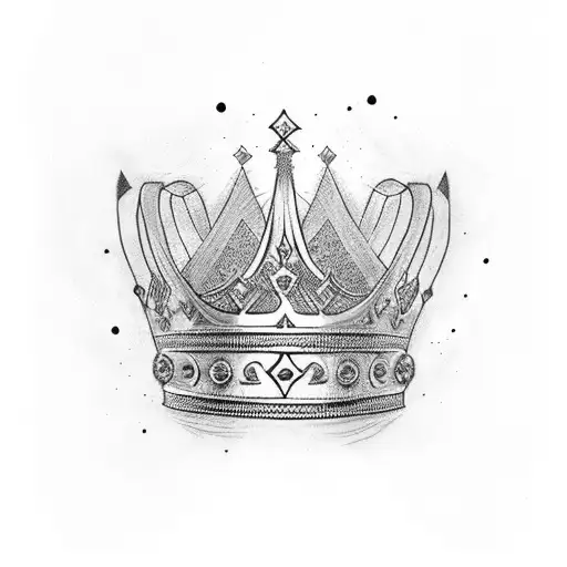 kings crown but humble tattoo design idea