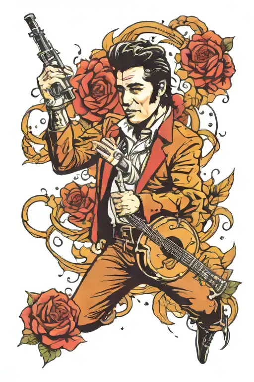 Elvis Presley tattoo design idea