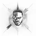 Trae young beating lebron  tattoo design idea