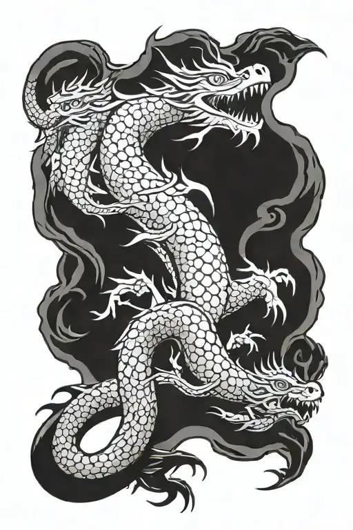 ouroboro dragon tattoo design idea