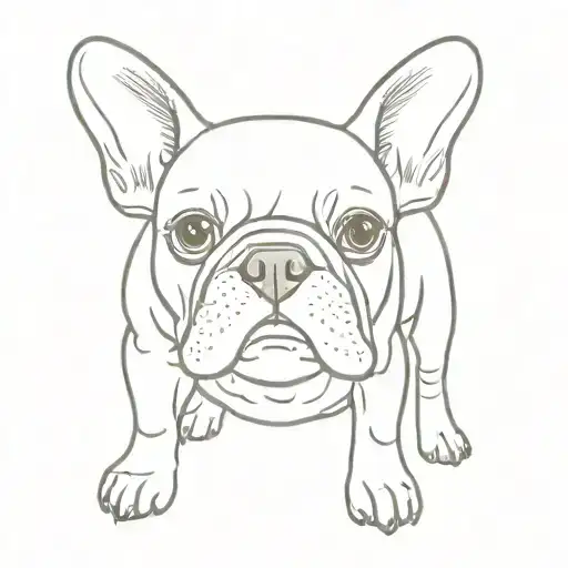 French Bulldog tattoo design idea