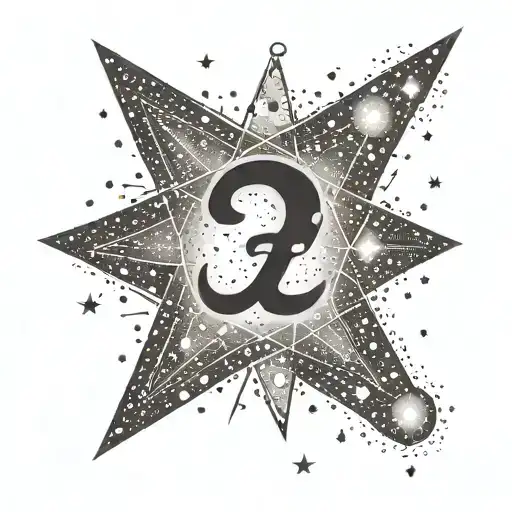 A constellation tattoo featuring the letters C E G R hidden within the stars tattoo design idea