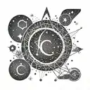 A constellation tattoo featuring the letters C-E-G-R hidden within the stars tattoo design idea