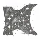 A constellation tattoo featuring the letters C-E-G-R hidden within the stars tattoo design idea