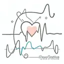 ekg with heart and name tatto tattoo design idea