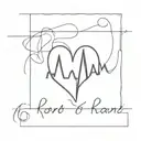 ekg with heart and name tatto tattoo design idea