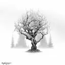 attrape rêve avec arbre de vie dedans tattoo design idea