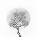 attrape rêve avec arbre de vie dedans tattoo design idea