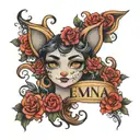 emma Luna name tattoo design idea