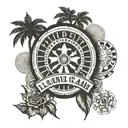 Incorporate iconic GTA 5 Casino imagery, such as the Lucky Wheel or the Diamond Casino & Resort logo, into a dynamic and detailed tattoo design tattoo design idea
