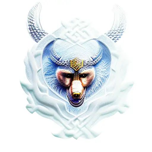 viking greek wind rose bear eagle courage symbol ivy tattoo design idea